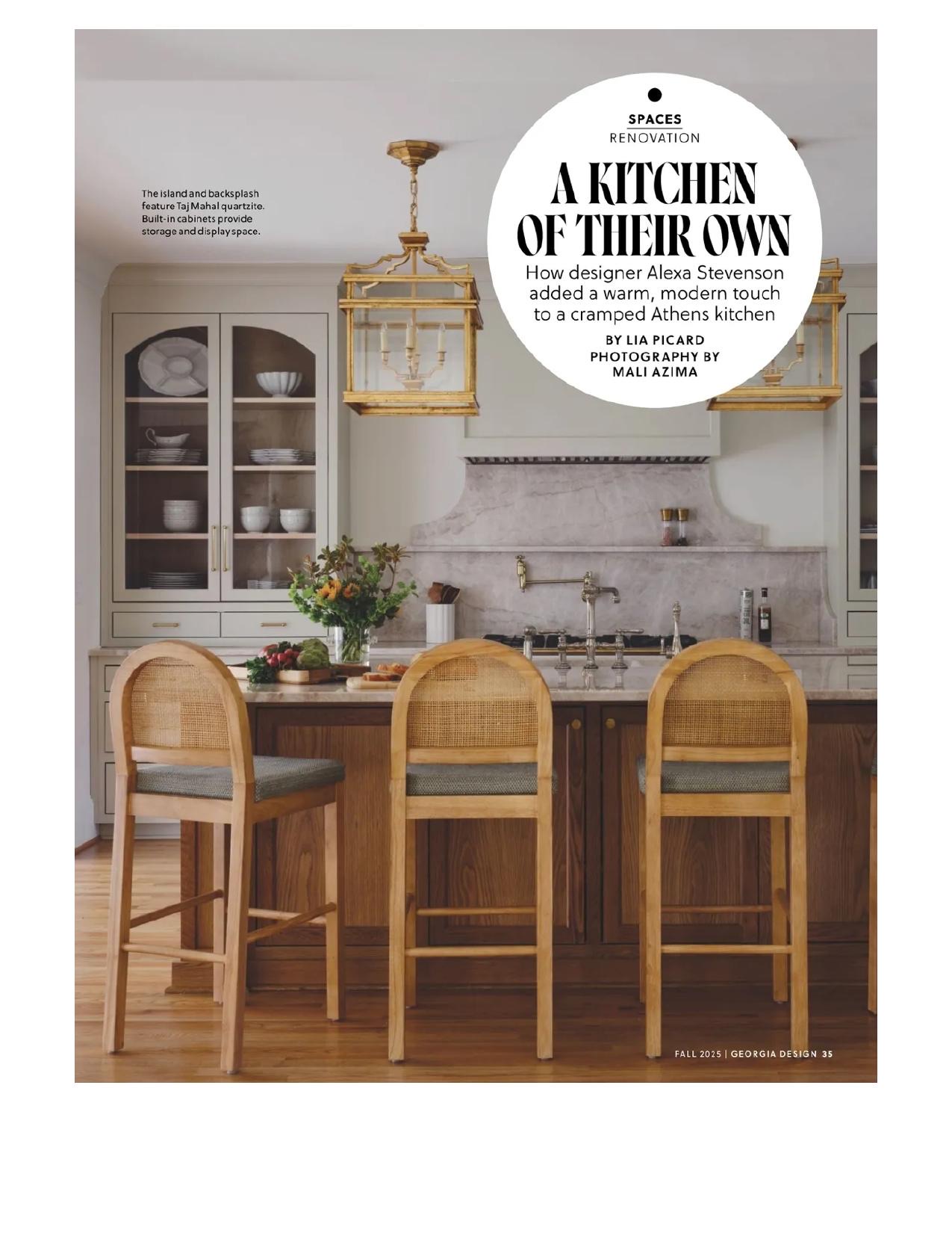 A Kitchen of Their Own — Georgia Design, page 1 of 3