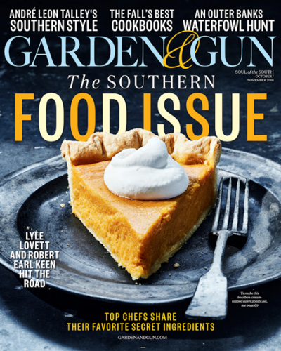 Garden & Gun feature, October 2018